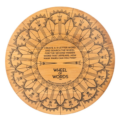 Project Genius: Wooden Puzzle - Ecologicals Bamboo Puzzles - Wheel of Words