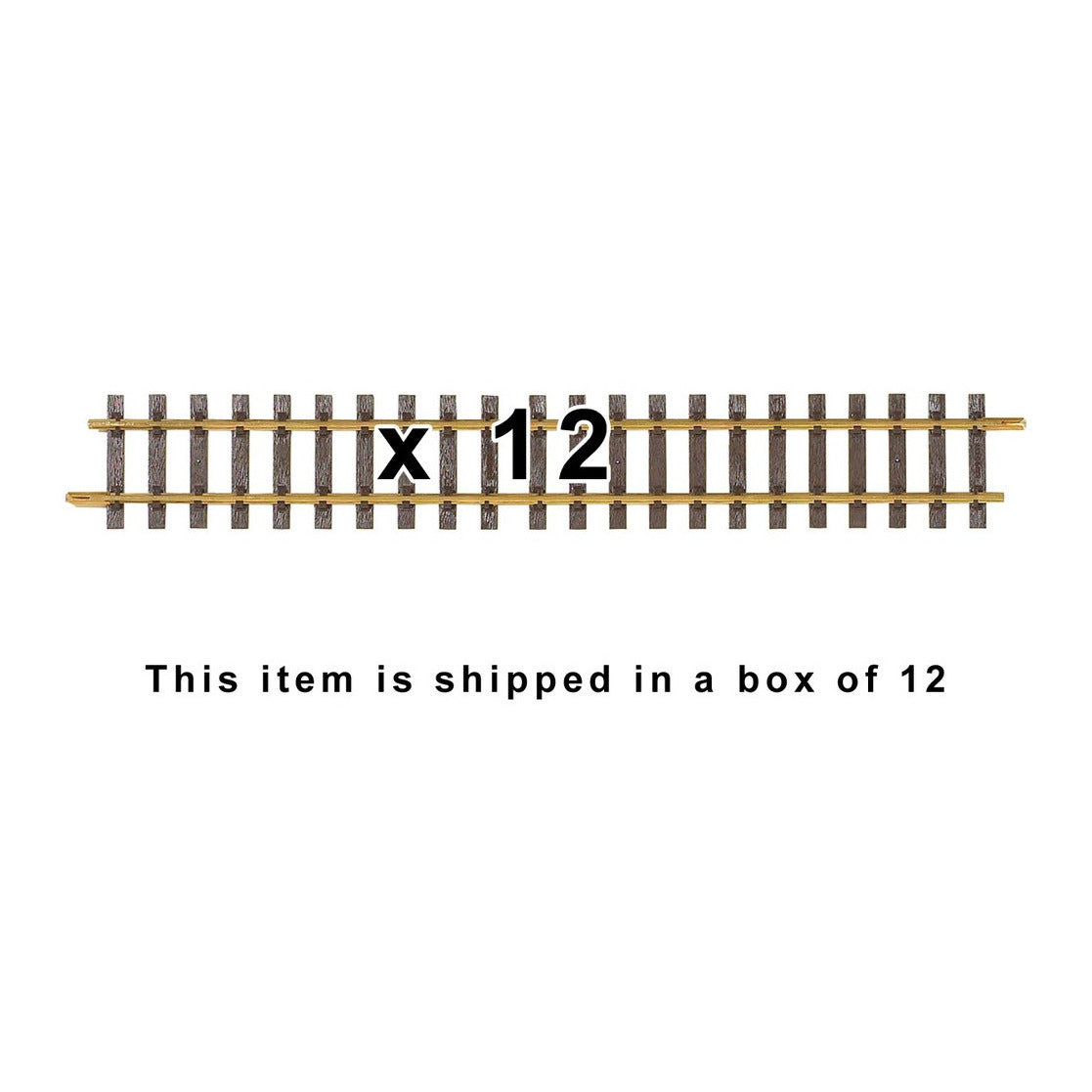 Piko 35208 G Scale G600 Straight Track, 23.6", Box of 12