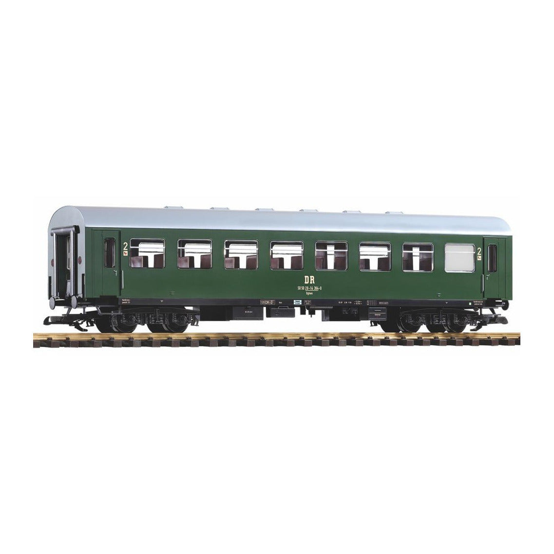 Piko 37650 G Scale DR IV Reko 2nd Class Coach, Green