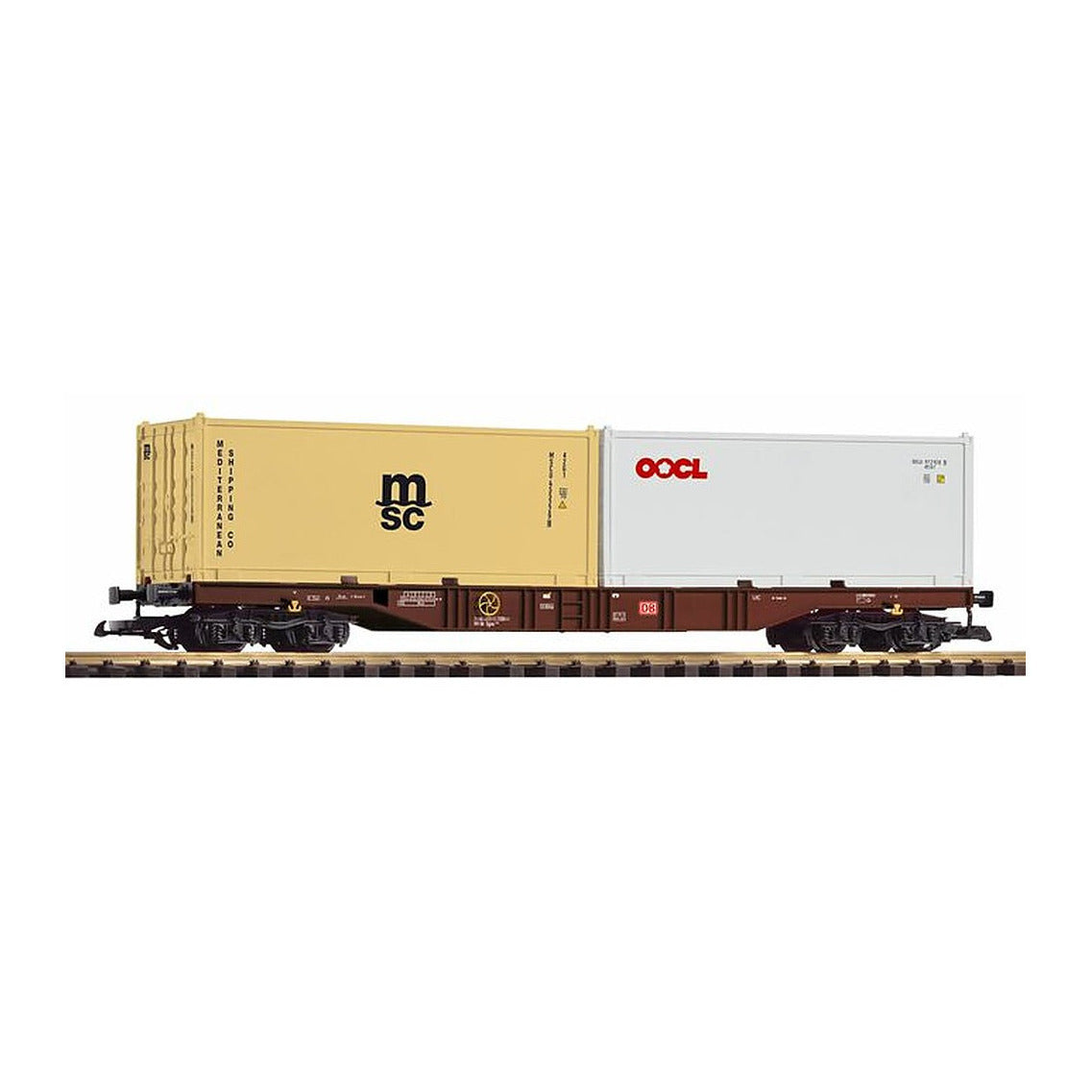 Piko 37754 G Scale DB Era VI Flatcar w/2 20ft Containers
