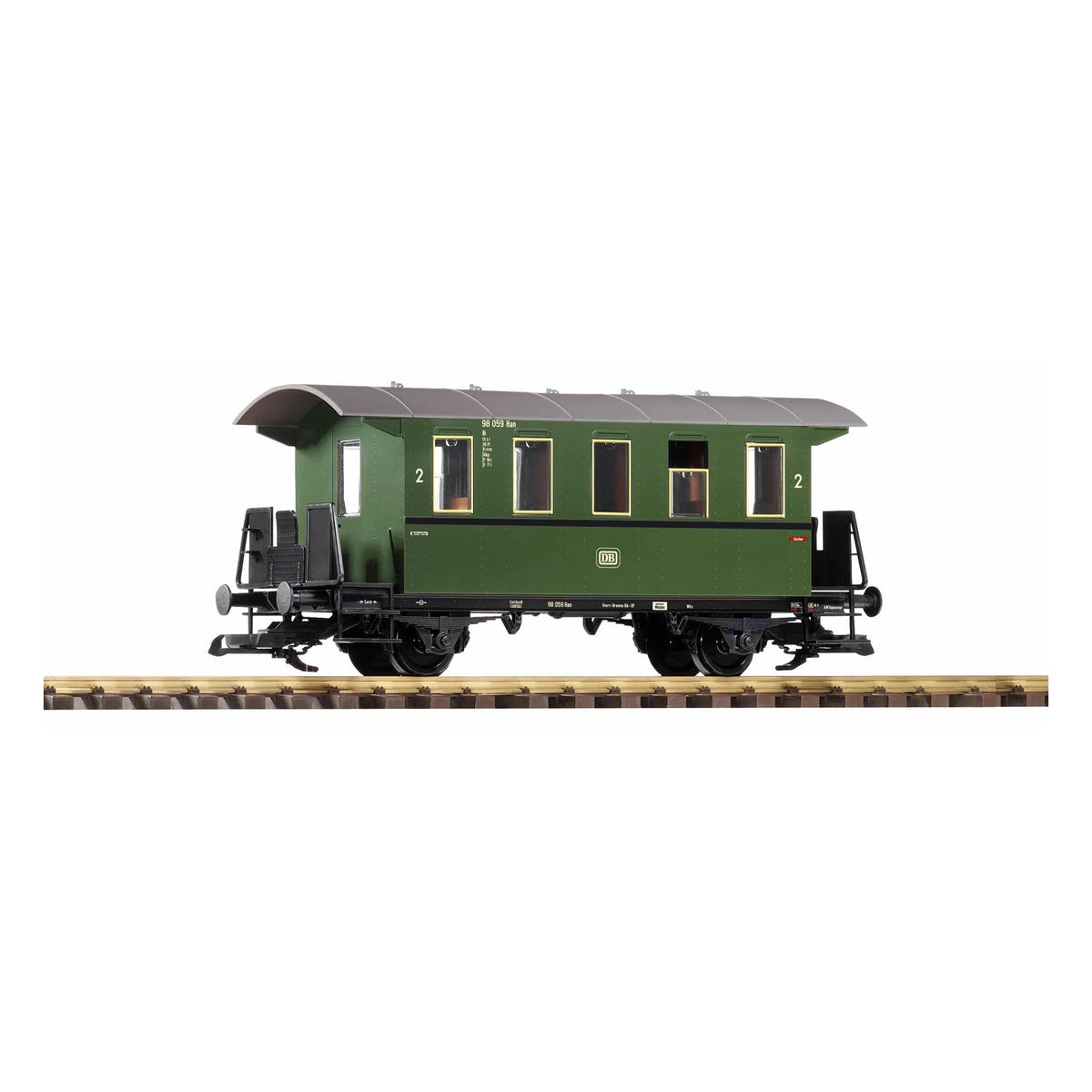 Piko 37920 G Scale DB Era III 2-Axle 2nd Class Coach, Green