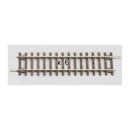 Piko 55202 HO Scale Straight Track 119mm, Box of 6