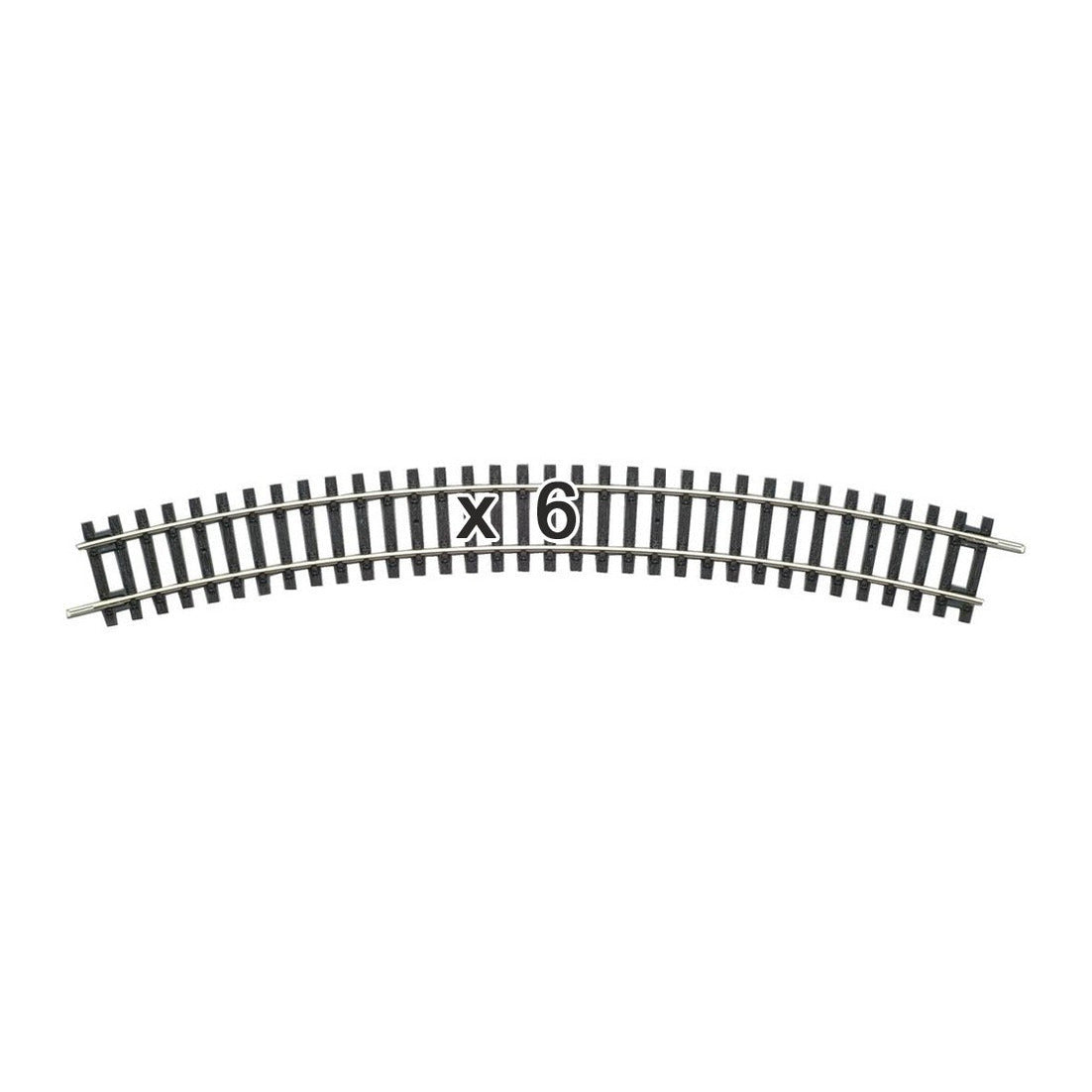 Piko 55213 HO Scale Curved Track R3/30 Degrees, Box of 6