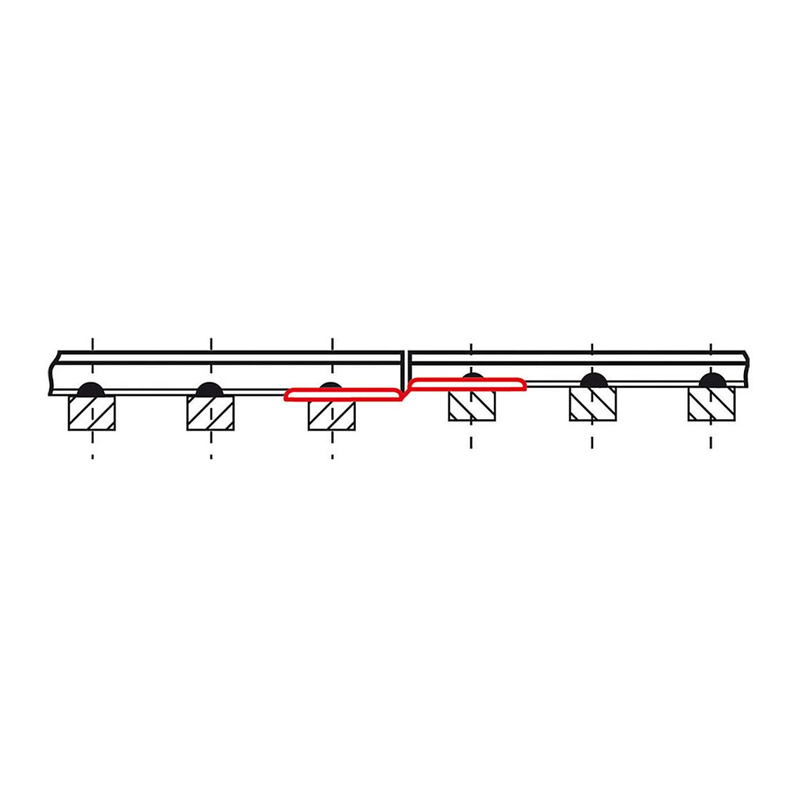 Piko 55294 HO Scale Code 83 Rail Conversion Joiners, 6 Pcs