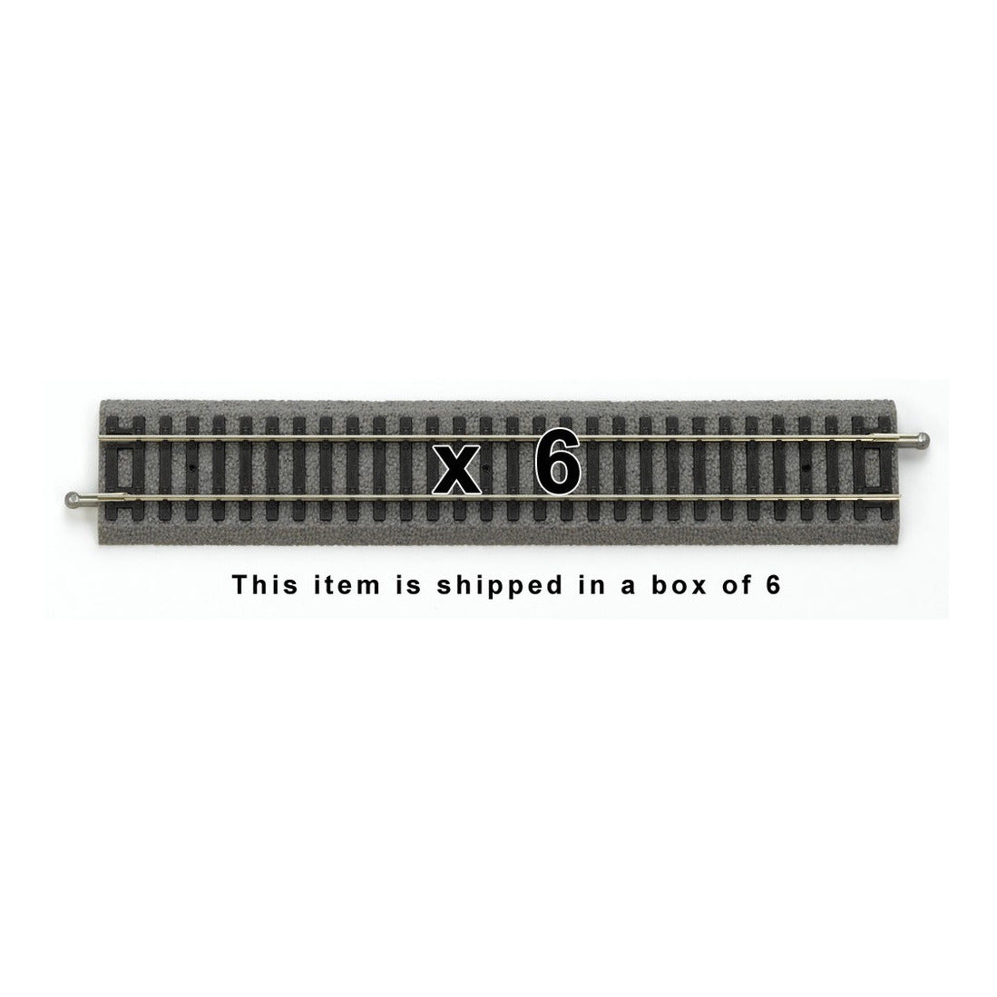 Piko 55401 HO Scale Roadbed Straight Track 231mm, Box of 6