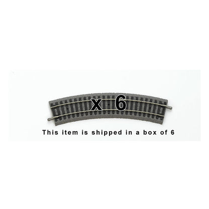 Piko 55411 HO Scale Roadbed Curved Track R1/30, Box of 6