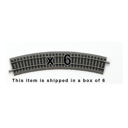 Piko 55412 HO Scale Roadbed Curved Track R2/30, Box of 6