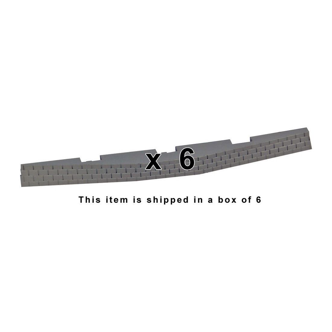 Piko 55443 HO Scale Roadbed for Left Curved Switch Machine, 6 Pcs