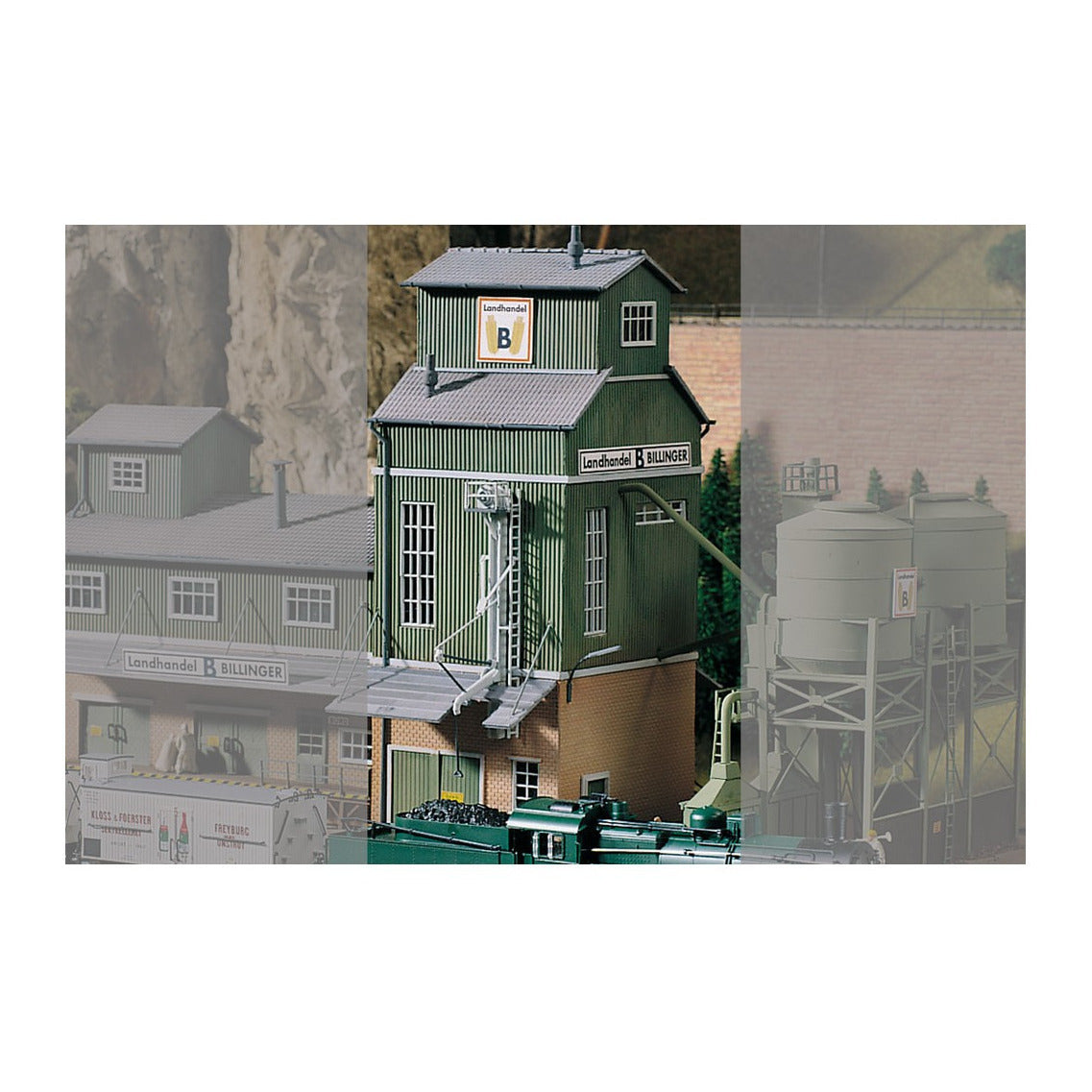 Piko 61114 HO Scale Billinger's Co-Op Elevator Kit