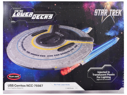 Skill 2 Model Kit USS Cerritos NCC-75567 Spacecraft "Star Trek: Lower Decks" (2020-2024) TV Series 1/1400 Scale Model by Polar Lights  free shipping USA