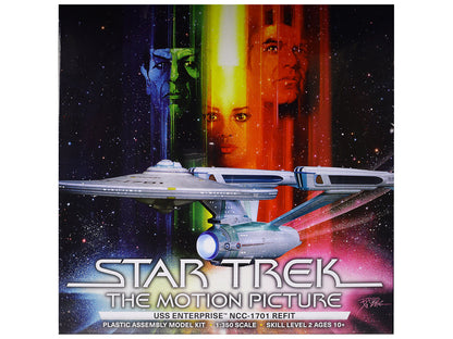 Skill 2 Model Kit U.S.S. Enterprise NCC-1701 Refit Spaceship "Star Trek: The Motion Picture" (1979) Movie 1/350 Scale Model by Polar Lights  free shipping USA