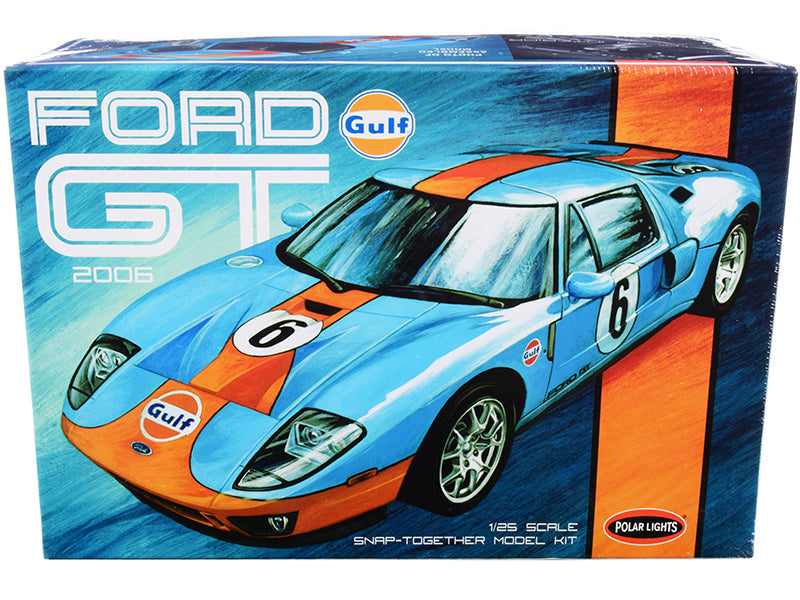 Skill 2 Snap Model Kit 2006 Ford GT "Gulf Oil" 1/25 Scale Model by Polar Lights  free shipping USA