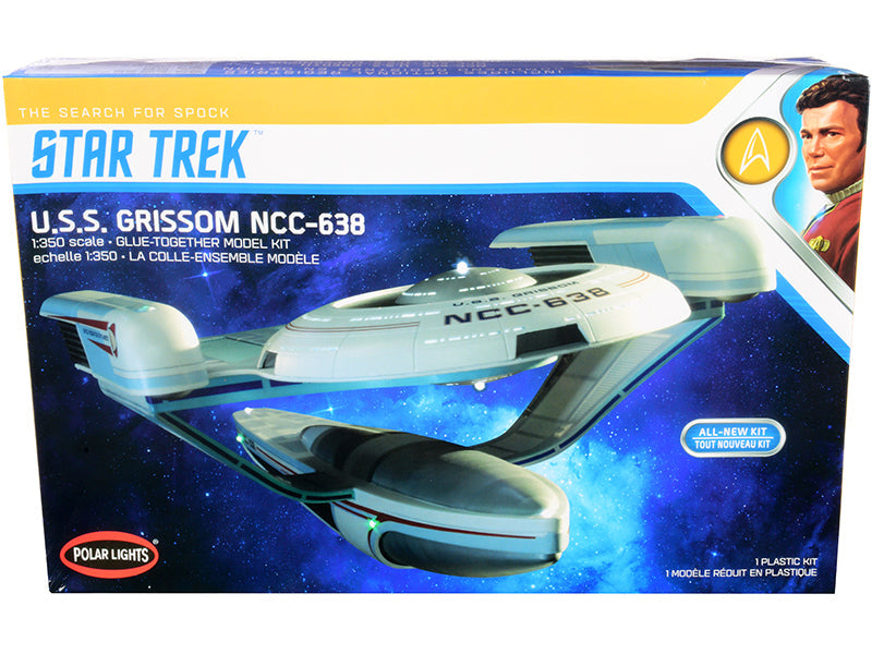 Skill 2 Model Kit U.S.S. Grissom NCC-638 Starship "Star Trek III: The Search for Spock" (1984) Movie 1/350 Scale Model by Polar Lights  free shipping USA