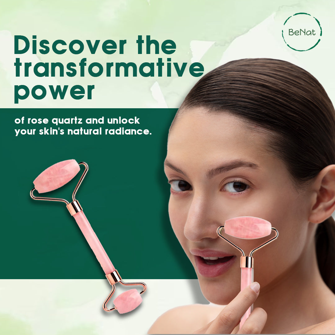 Rose Quartz Face Roller by BeNat