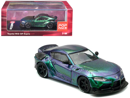 Toyota HKS GR Supra RHD (Right Hand Drive) Magic Purple Metallic 1/64 Diecast Model Car by Pop Race  free shipping USA