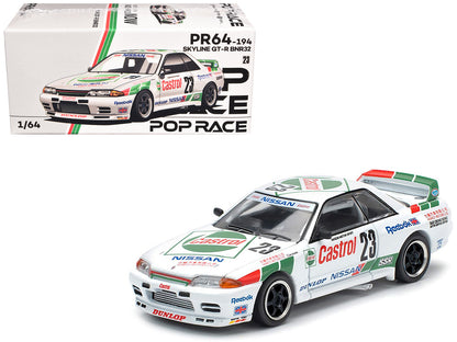 Nissan Skyline GT-R (BNR32) RHD (Right Hand Drive) #23 Winner "Macau Guia Race" (1990) 1/64 Diecast Model Car by Pop Race  free shipping USA
