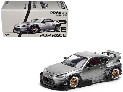 Toyota Pandem GR86 Silver Metallic 1/64 Diecast Model Car by Pop Race  free shipping USA