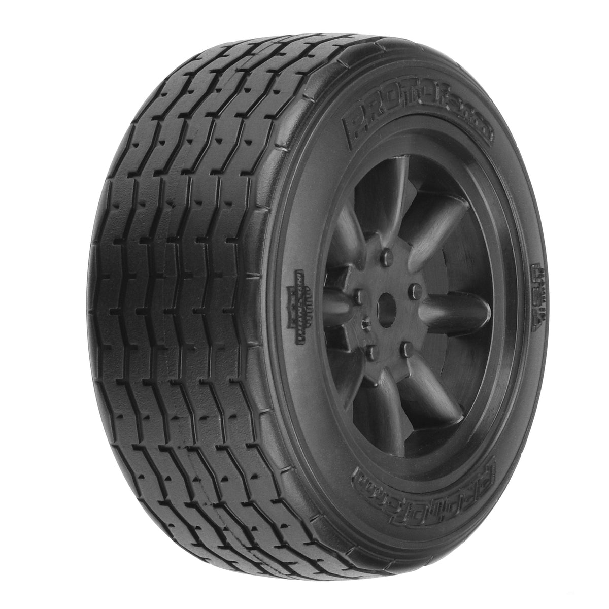 PROTOform PRM1014018 VTA Front Tires 26mm Mounted Black Wheels (2) 1/10 VTA