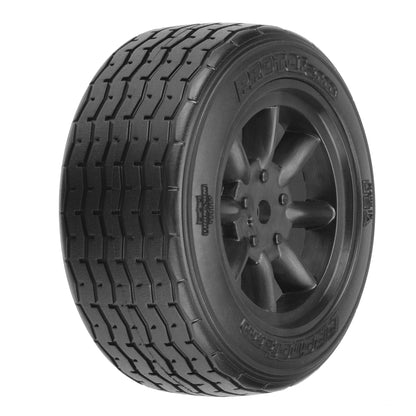 PROTOform PRM1014018 VTA Front Tires 26mm Mounted Black Wheels (2) 1/10 VTA