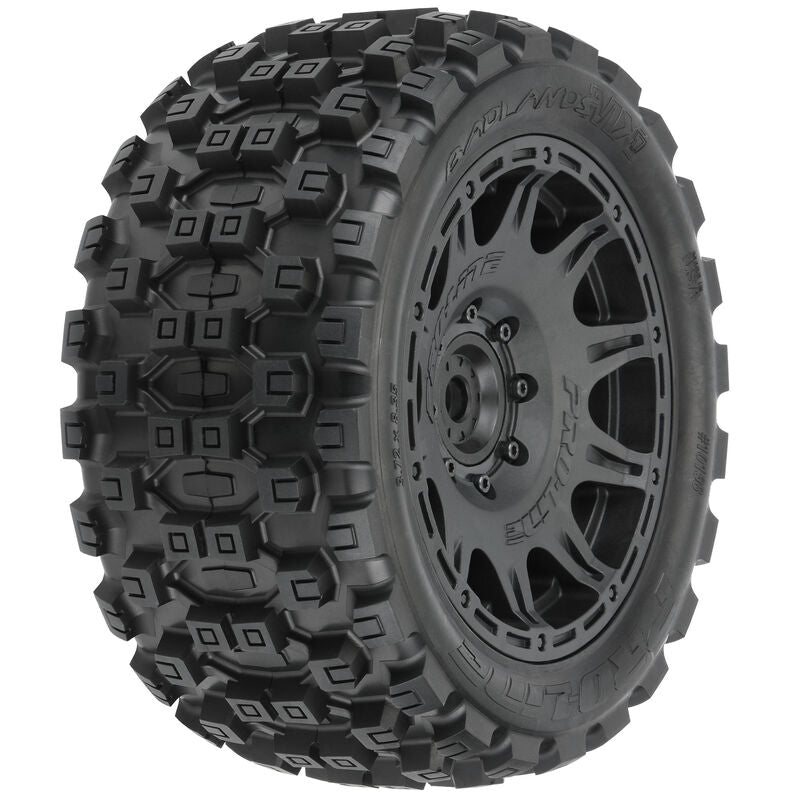 Pro-Line  Badlands MX57 5.7" Tires Mounted 24mm Hex (2) X-Maxx kraton 8s