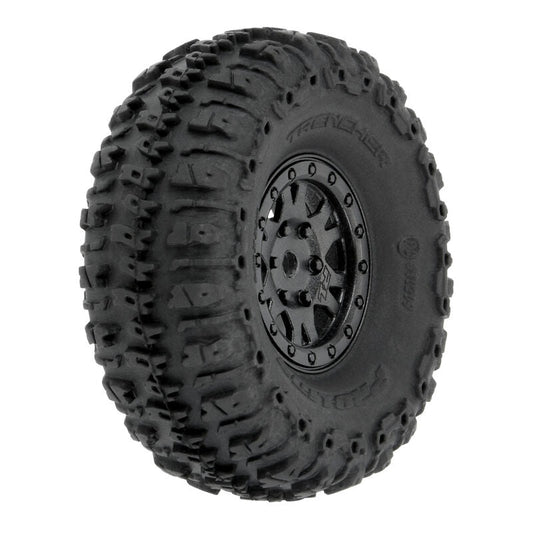 Pro-Line 10209-10 Trencher F/R 1.0" Tires Mntd 7mm Black Impulse (4) SCX24