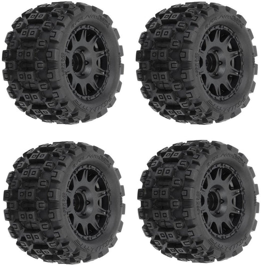 Pro-Line 1/18 Badlands MX 1.85" Mounted Tires (4) Arrma Granite / Typhon Grom