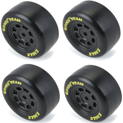 Pro-Line 1/12 Goodyear Eagle Truck/Retro Tire F/R MTD Black Wheels (4) : NASCAR