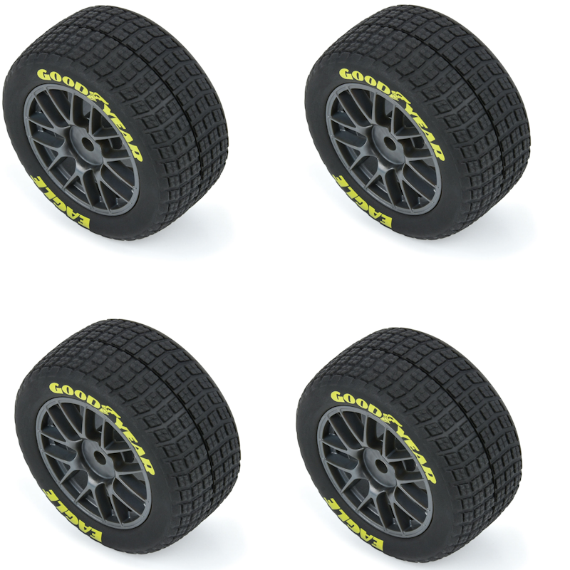 Pro-Line Losi NASCAR 1/12 Goodyear Eagle Pre-Mounted Dirt Tires (4) Medium