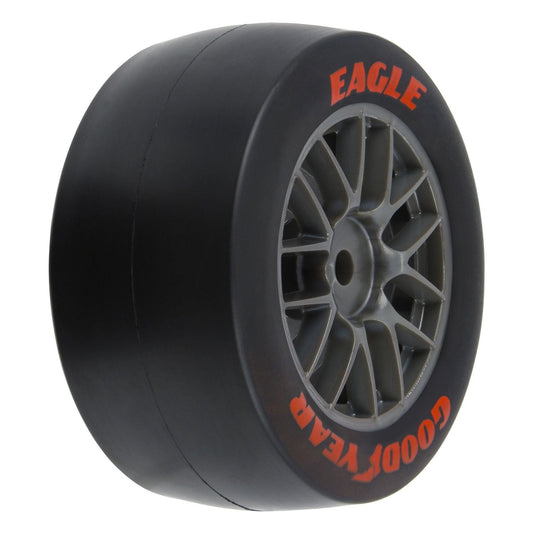 Pro-Line 1/12 Goodyear Eagle Option Tire F/R MTD Gray Wheels (4): Losi NASCAR