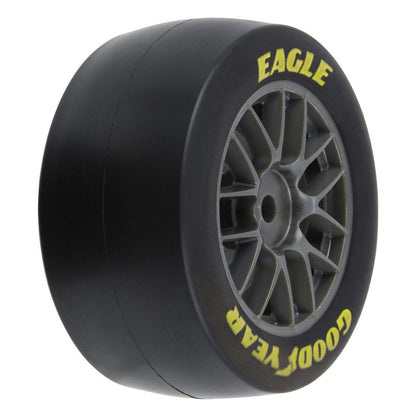 Pro-Line 1/12 Goodyear Eagle Soft Tire F/R MTD Gray Wheels (4): Losi NASCAR