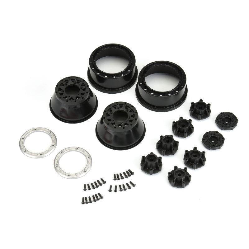 Pro-Line PRO281103 1/10 Raid Bead-Loc F/R 2.2/3.0 SC 2 Silvr/Blk