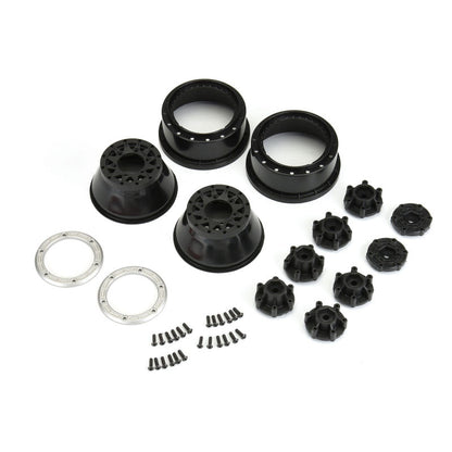 Pro-Line PRO281103 1/10 Raid Bead-Loc F/R 2.2/3.0 SC 2 Silvr/Blk