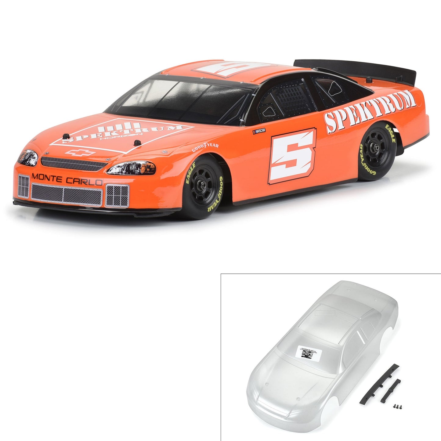 Pro-Line 1/12 Pre-Cut 1996 Chevy Monte Carlo Clear Body Losi NASCAR