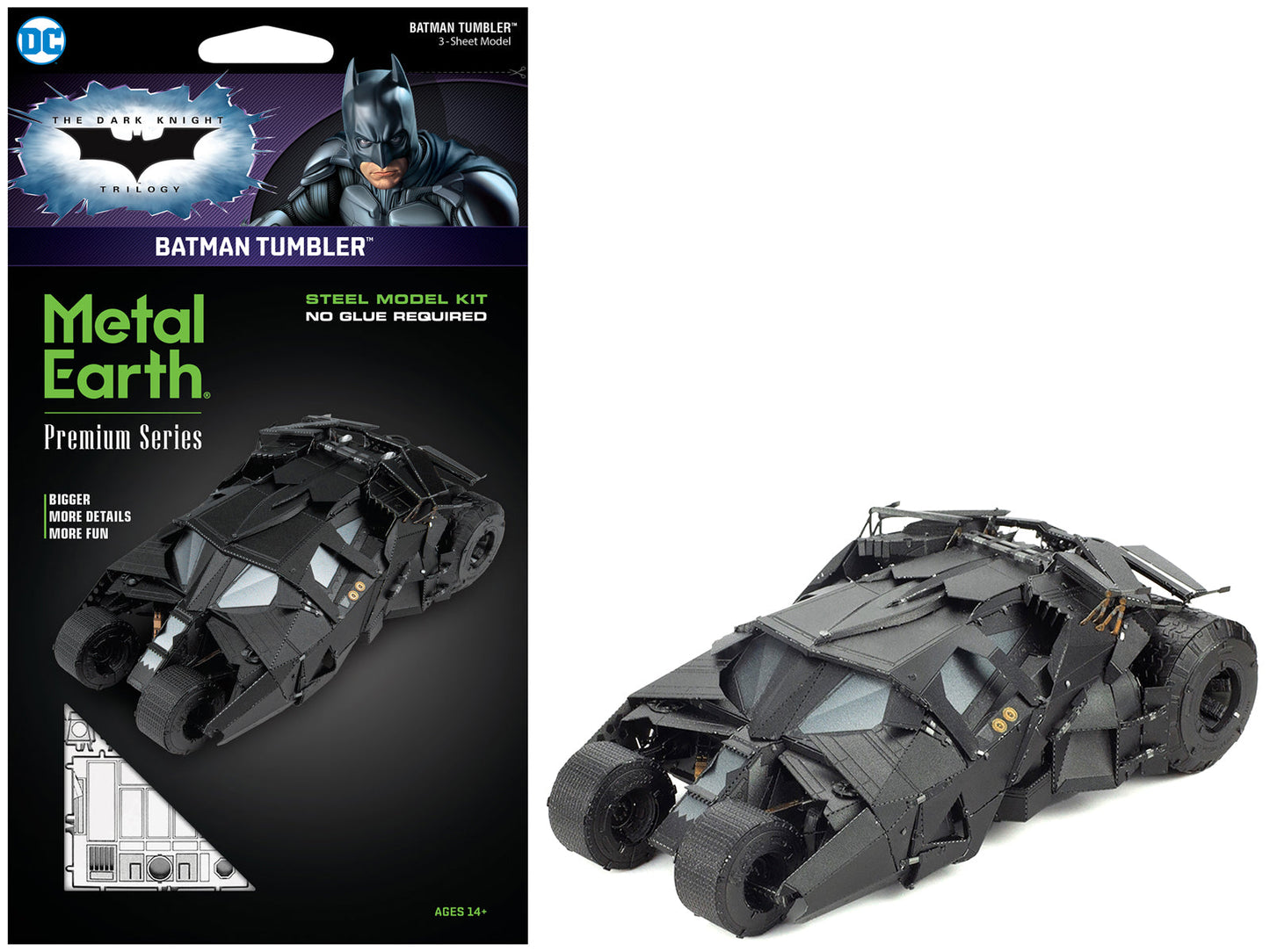 Model Kit Batman Tumbler "The Dark Knight Trilogy" (2005-2012) Movies (Challenging Difficulty) Steel Model by Metal Earth  free shipping USA