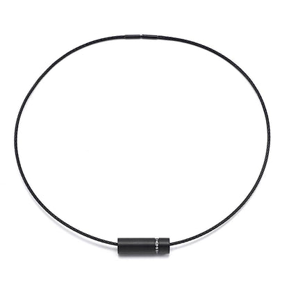 PT080B B.Tiff Black Pavé Rouleau Pendant by B.Tiff New York