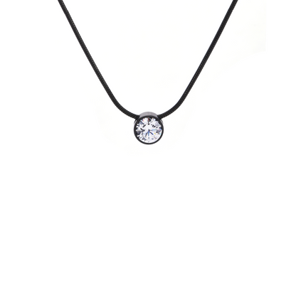 PT101B B.Tiff Black 1 ct Solitaire Pendant by B.Tiff New York
