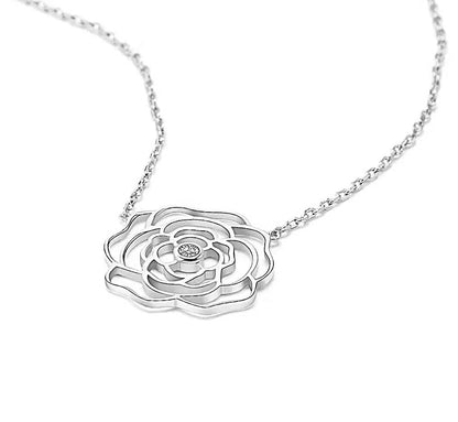 PT308W B.Tiff Rosé Silver Plated Brass Pendant Necklace by B.Tiff New York