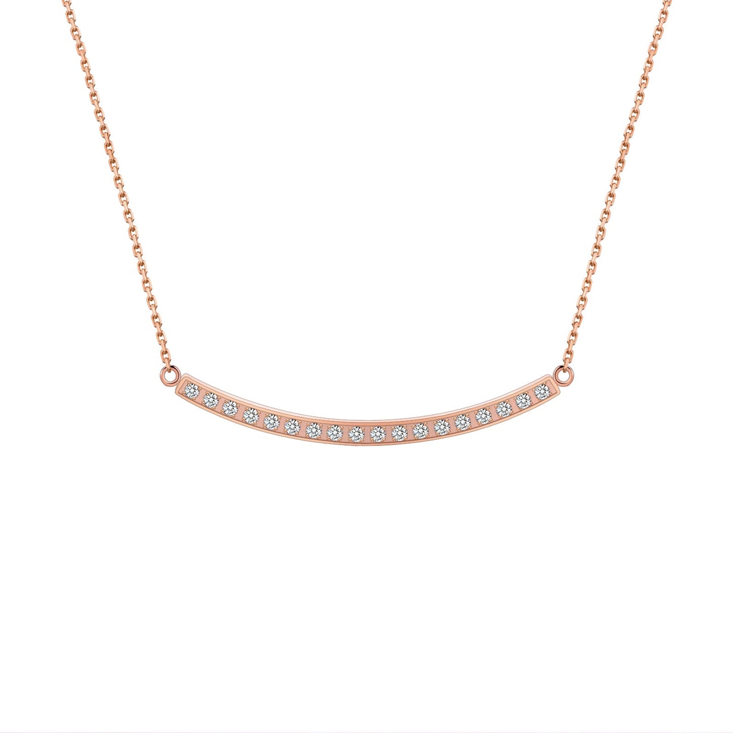 PT324W B.Tiff Mini "Smile" Adjustable Pendant Necklace by B.Tiff New York