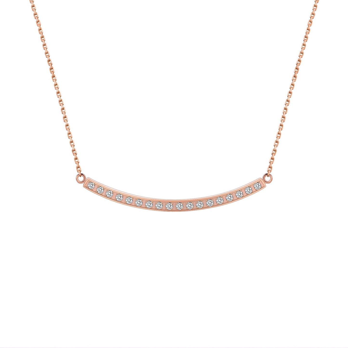PT324G B.Tiff Gold Mini "Smile" Adjustable Pendant Necklace by B.Tiff New York