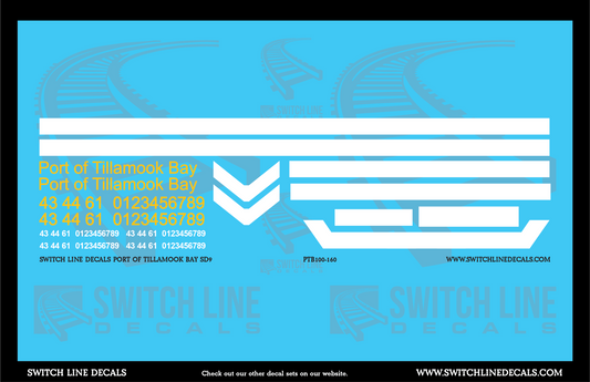 N Scale Port Of Tillamook Bay SD9 Locomotive Decal Set