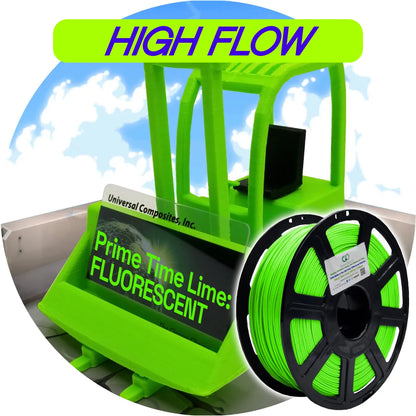 Prime Time Lime: Fluorescent Recycled PET-G