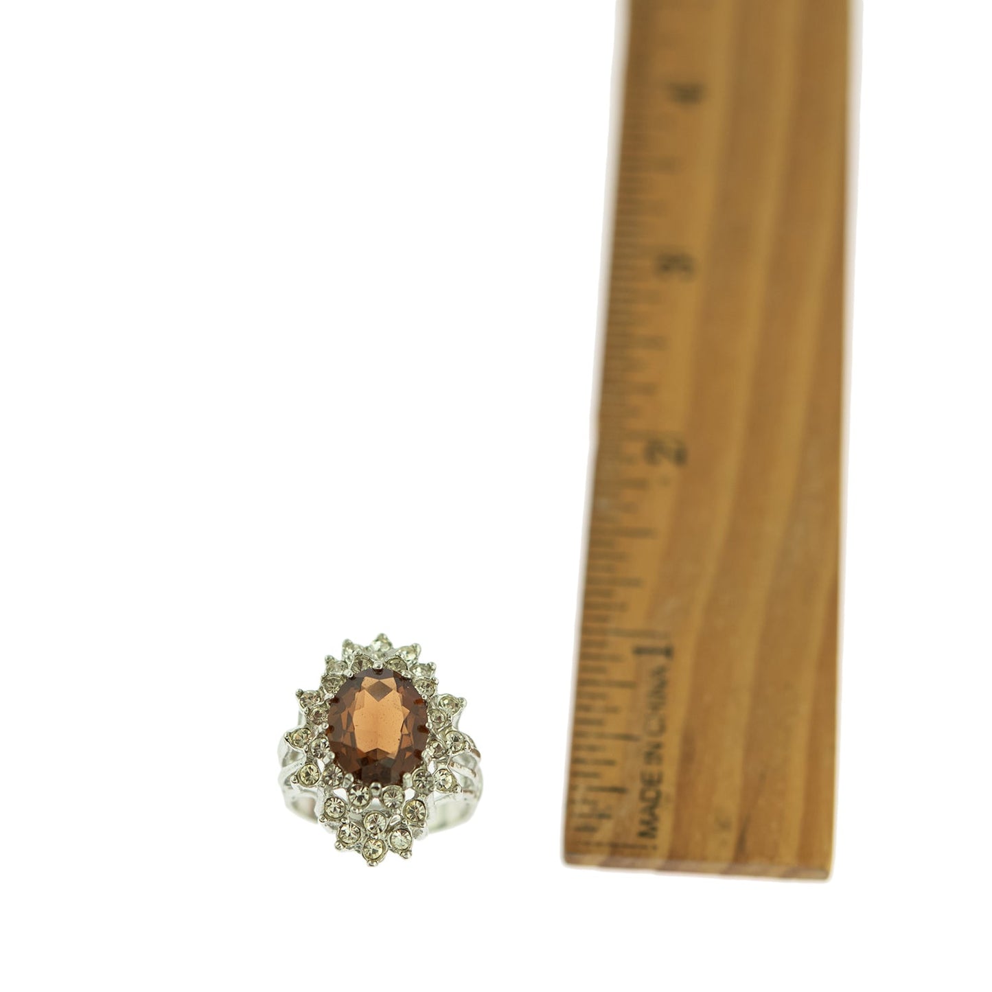 Vintage Women's Austrian Crystal Cocktail Ring 18k Gold Electroplated Birthstone Ring for Women by PVD Vintage Jewelry