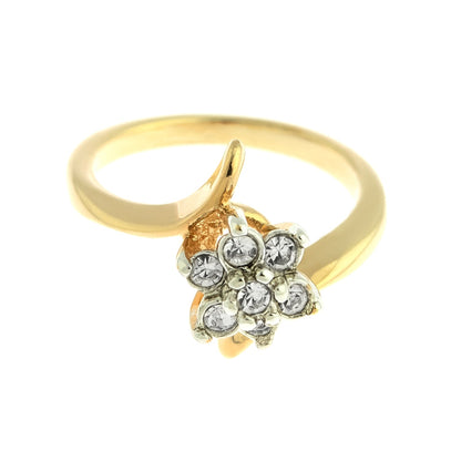 Vintage 1970's Amethyst Crystal and Genuine Pinfire Opal Ring 18kt Yellow Gold Electroplated Ring by PVD Vintage Jewelry