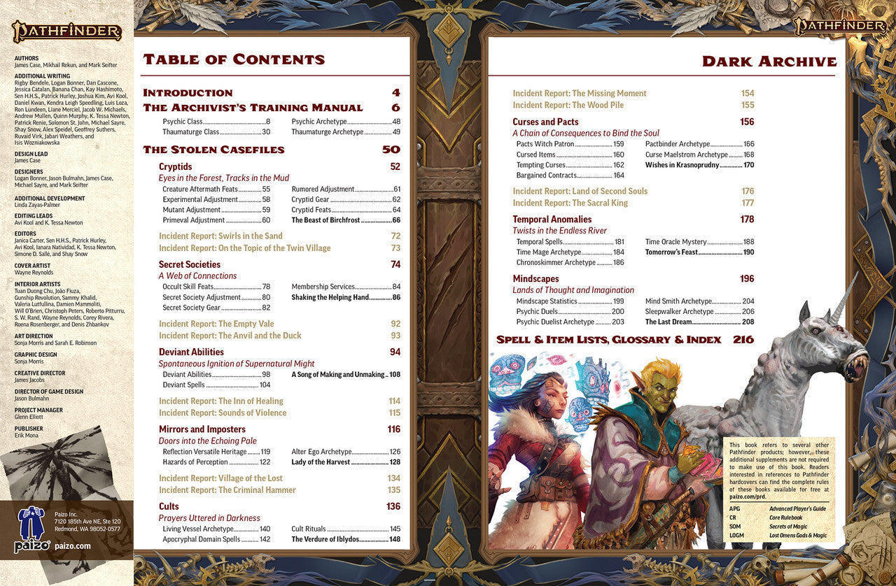 Pathfinder: Dark Archive Sketch Edition (2E) (Remaster)