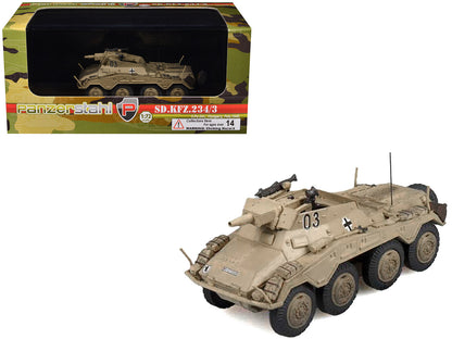 Sd.Kfz. 234/3 Armored Vehicle "#0 3rd Panzer Division Hungary" (1945) German Army 1/72 Diecast Model by Panzerstahl  free shipping USA