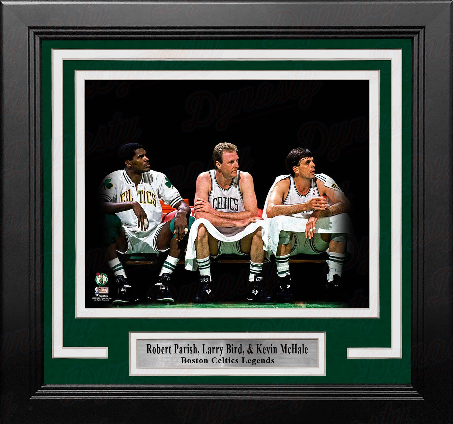 Robert Parish, Larry Bird, & Kevin McHale Boston Celtics 8" x 10" Framed Blackout Basketball Photo