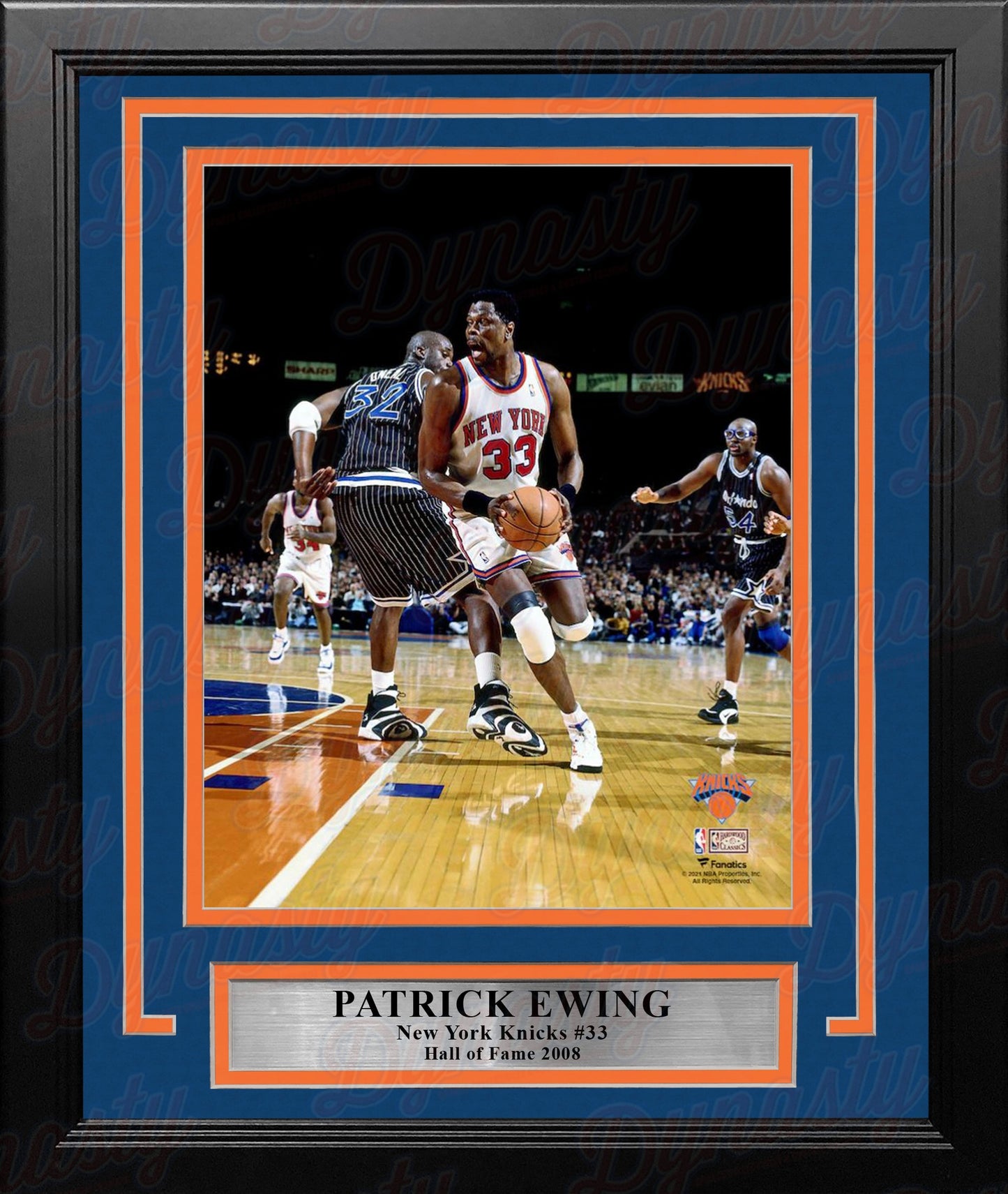 Patrick Ewing v. Shaquille O'Neal New York Knicks 8" x 10" Framed Basketball Photo