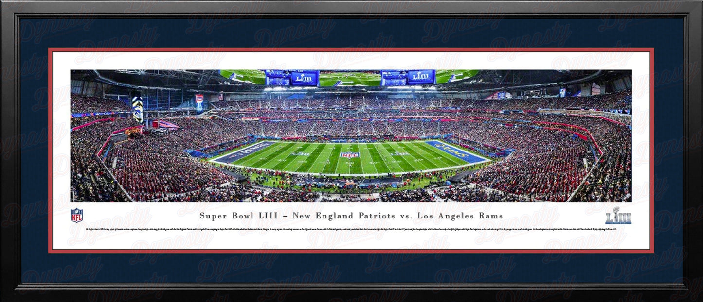 New England Patriots Super Bowl LIII Blakeway Framed Football Stadium Panorama