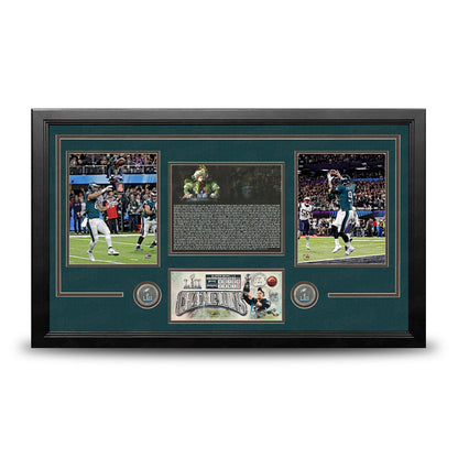 Philadelphia Eagles Super Bowl LII Champions Framed Football Collage
