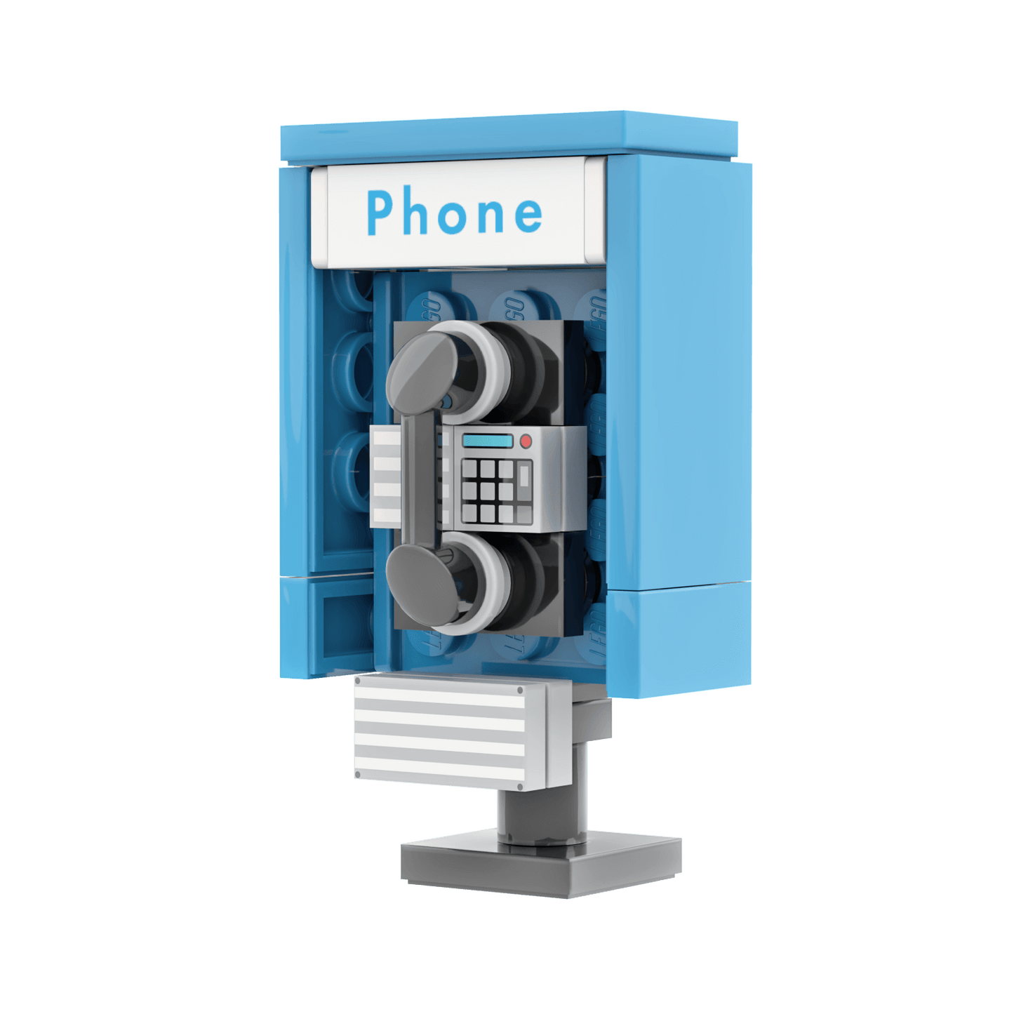 Phone Booth - Pay Phone -  Custom Printed Set - Made Using LEGO® Parts